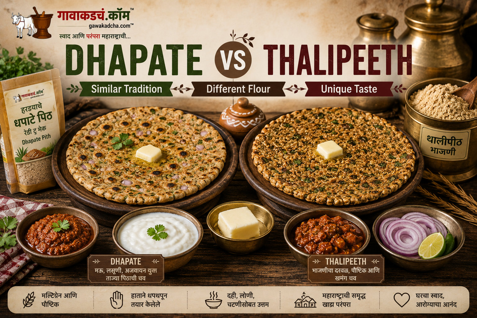 Dhapate vs Thalipeeth: What’s the Difference?