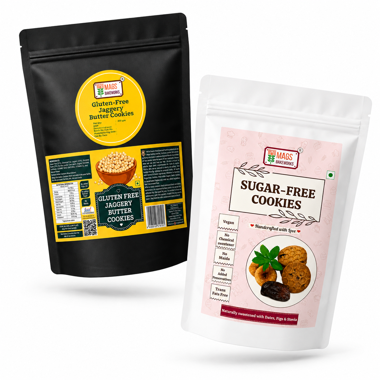 Gluten-Free Jaggery & Sugar-Free Cookies Combo | Gawakadcha