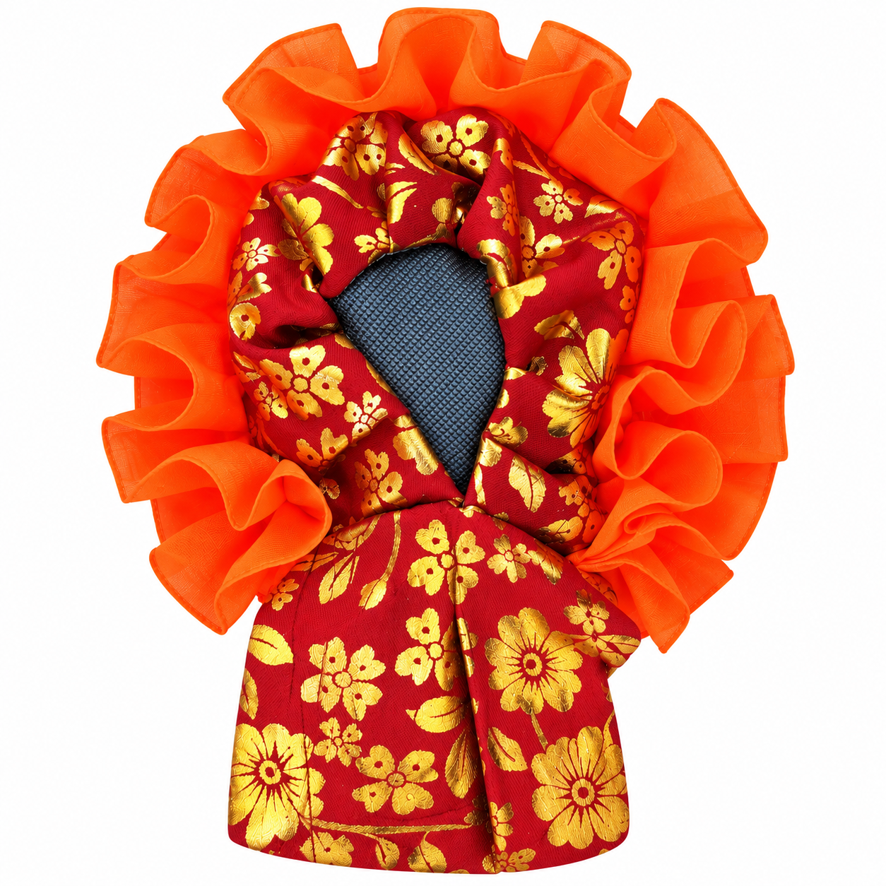 Topra | Ornate Burgundy and Orange Ruffled Trim  | Gawakadcha thumbnail 2