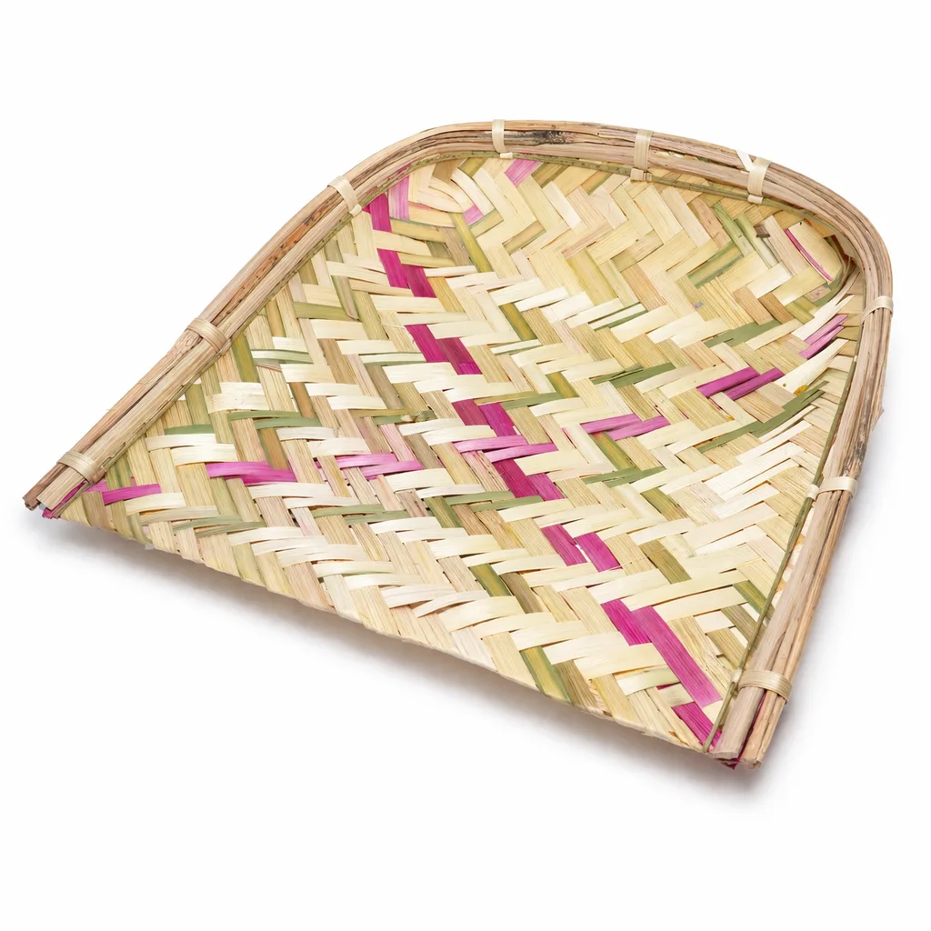 Traditional Bamboo Winnowing Basket (Sup) | Handmade Grain Cleaning Basket | Gawakadcha