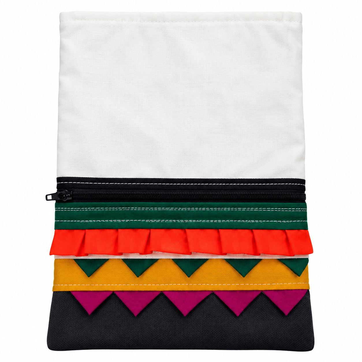 Pishavi  | Colorful Fabric Zipper Pouch | Gawakadcha
